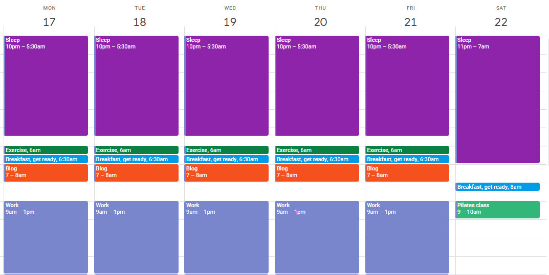 language study schedule example